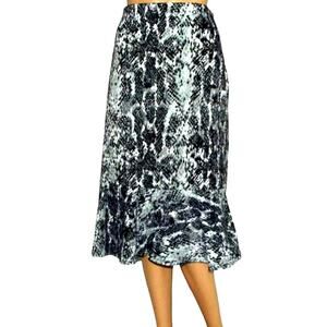 💜 3/$25💜 Sexy Mermaid / Tulip Pencil SKIRT Size 10 Snake Print Hi-Rise Midi